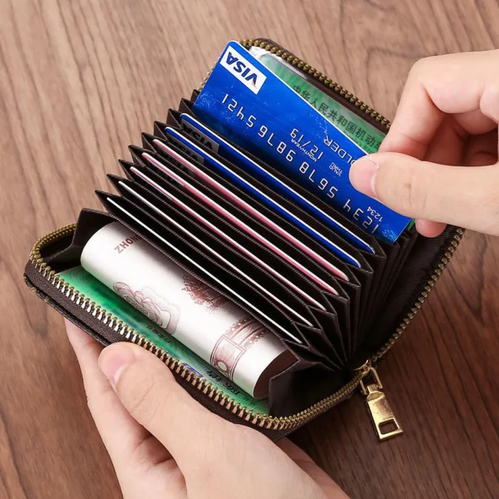 Male%20Female%20Leather%20Card%20Holder%20Small%20Zipper%20Wallet%20-%20Image%202