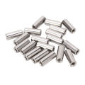 Threaded Sleeve Rod, High Strength M6x1.0 Round Coupling Nut Stainless Steel 20 Pcs for Mechanical Maintenance. 
