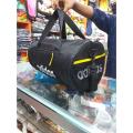 Gym Bag With Extra Chamber for shoes - Black. 