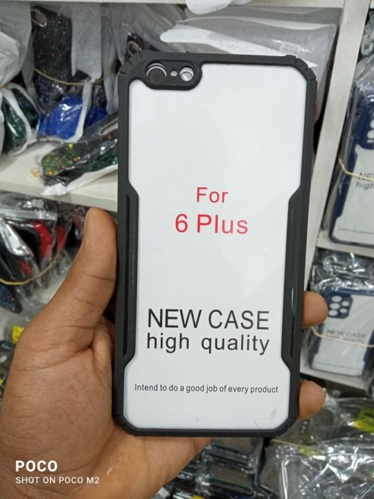 For Apple iPhone 6 Plus / Apple iPhone 6s Plus Hard Clear Acrylic Shockproof TPU Bumper Mobile Phone Case Back Cover