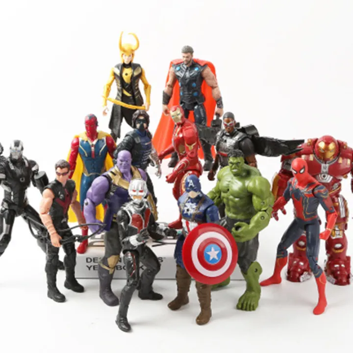 Marvel Avengers 3 infinity war Movie Anime Super Heros Captain America Ironman thanos hulk thor Superhero Action Figure Toy Loser Lione