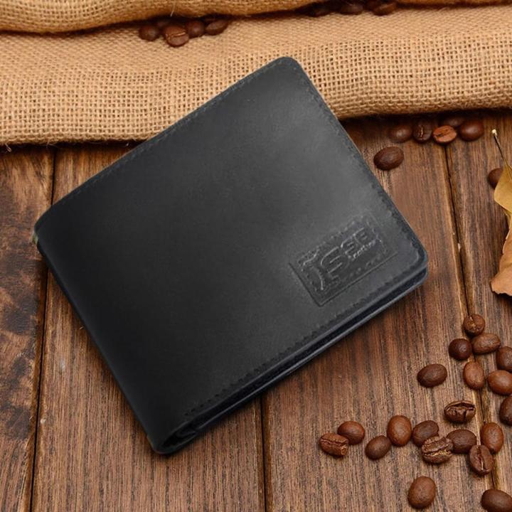 Curvy Black Billfold Leather Wallet Sb-W53 - Wallet