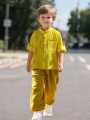 Children’s Designer Cotton Crepe Shirt and Pant Set for Boy | Perfect for Outings & Events.