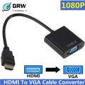 HDMI to VGA converter adapter HD 1080P black. 