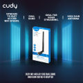 Cudy WU1400 AC1300 Dual Band High Gain USB Wi-Fi Adapter - 867Mbps at 5GHz and 400Mbps at 2.4GHz - 5dBi High Gain Detachable Antenna - Compatible with Windows, macOS, Linux - Black. 