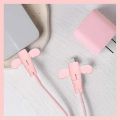 2 Pcs Little Angel Data Cable Connector Protective Cover anti-Breaking Elastic Charger Cable Saver for Data Charging Cables safety. 