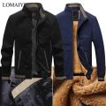 Men's Spring/Winter Jacket Men Autumn Work Coat Male Windbreaker Mens Fleece Lining Coats Black Casual Jackets Man Clothes BM325. 