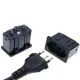 Black embedded industrial outlet Brazilian standard Inverter output socket 250V 15A universal electrical AC power socket. 
