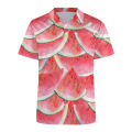 3d Print Fruits Watermelon Lemon Polo Shirt Men Summer Casual Short Sleeve Tees Fashion Food Graphic T Shirts Tops Male Clothes. 