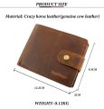 Royal Bagger Short Wallet for Men Crazy Horse Leather RFID Blocking Man Purse Retro Card Holder Leather Wallets Business. 