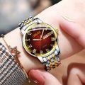 ORUSS original Stainless Steel Gold Bracelet waterproof quartz Fashion Business Luxury waterproof watch for women simple. 