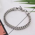 Silver Unique Stainless Steel Bracelet for Men. 