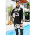 New 3PCS Burkinis Muslim Swimwear Islamic Swimsuits Women Full Cover Modest Swimming Suits Long Sleeve Swimwear Print Beach Wear. 