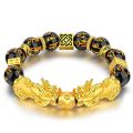 Pixiu Guardian Bracelet Bring Luck Wealth Beads Strand Bracelets Chinese Fengshui Wristband Unisex Lucky Wealthy Men Women.