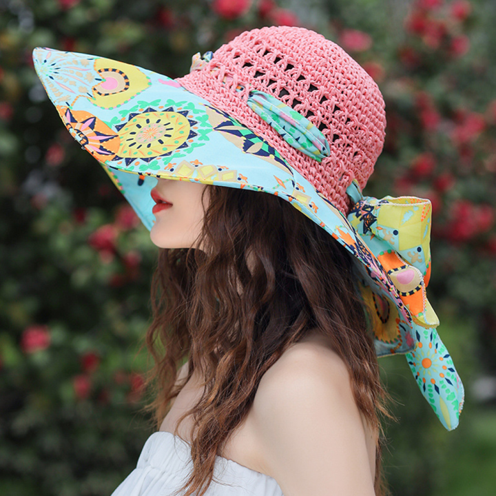 Comfortable%20Women's%20Sun%20Hats%20Women's%20Wide-brimmed%20Sun%20Hats%20Trendy%20Beach%20Hats%20For%20Ladies%20Protective%20Sun%20Hats%20For%20Women%20Stylish%20Summer%20Hats%20For%20Women%20-%20Image%204