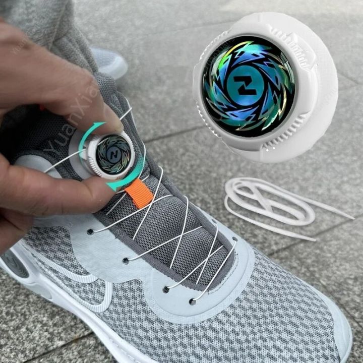 1Pair Swivel Buckle Elastic Laces Sneakers Automatic Shoelaces - Main Image