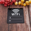 Acrylic Mirror WiFi Sign Sticker for Public Places House Shops Handwriting Account and Password Wifi Notice Board Signs. 