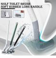L- Shape Toilet Brush Golf Brush Head Toilet Cleaner Brush Flexible Deep Cleaning Silicone Toilet Cleaning Brush (Multi-Color) 1pcs. 