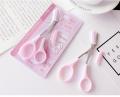 Mini Brow Class Cutting Scissors Easy-to-use With Comb-pink.
