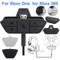 For Xbox One/Xbox 360 Game Controller Headset Adapter Headphone Audio Converters With 3.5mm Jack Adjust Audio Balance Converters.
