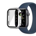 Electroplating Matte All-inclusive PC + Tempered Glass Watch Case For Apple Watch Series 9 / 8 / 7 45mm.