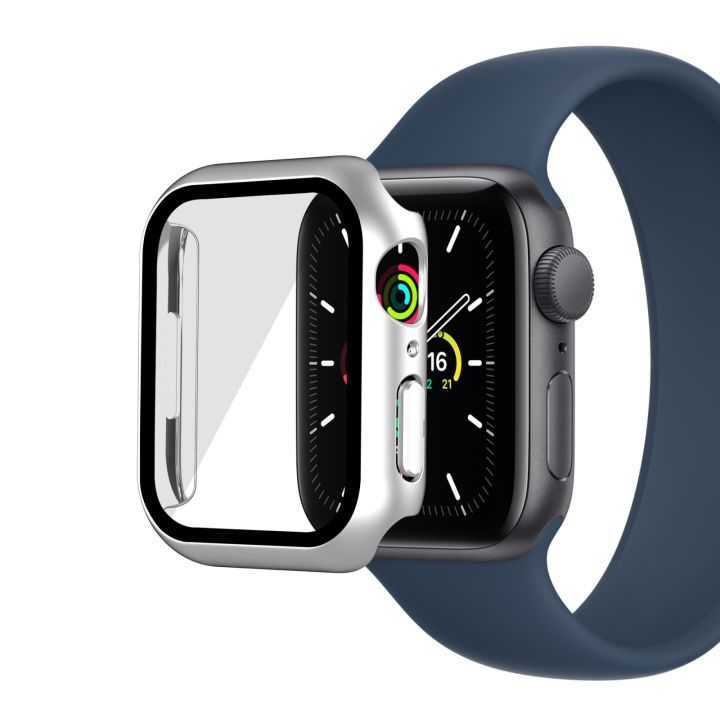 Electroplating%20Matte%20All-inclusive%20PC%20+%20Tempered%20Glass%20Watch%20Case%20For%20Apple%20Watch%20Series%209%20/%208%20/%207%2045mm%20-%20Image%203