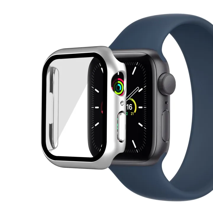 Electroplating%20Matte%20All-inclusive%20PC%20+%20Tempered%20Glass%20Watch%20Case%20For%20Apple%20Watch%20Series%209%20/%208%20/%207%2045mm%20-%20Image%203