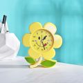 1PC Lovely Premium Colorful Flower Shape Creative Bedside Clock Alarm Clock Desktop Decoration for Kids Students Ramdon Color.