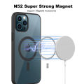 For Apple iPhone 12 Pro MagSafe Compatible Shockproof Transparent Slim Fit Wireless Charging supported Frosted Border Phone Back Case Mobile Cover. 