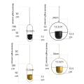 Hanging Planter Pot Baskets Minimalist Plant Pot Container Metal Hanging Flower Pots for Indoor Outdoor Garden Black-B Easy Install. 