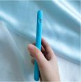 For Apple Iphone 15/ 15 Pro / 15 Pro Max Luxury Shockproof Liquid Silicone Case Back Cover Soft Touch 15/15Pro/15Plus/15ProMax Sky Blue Color. 