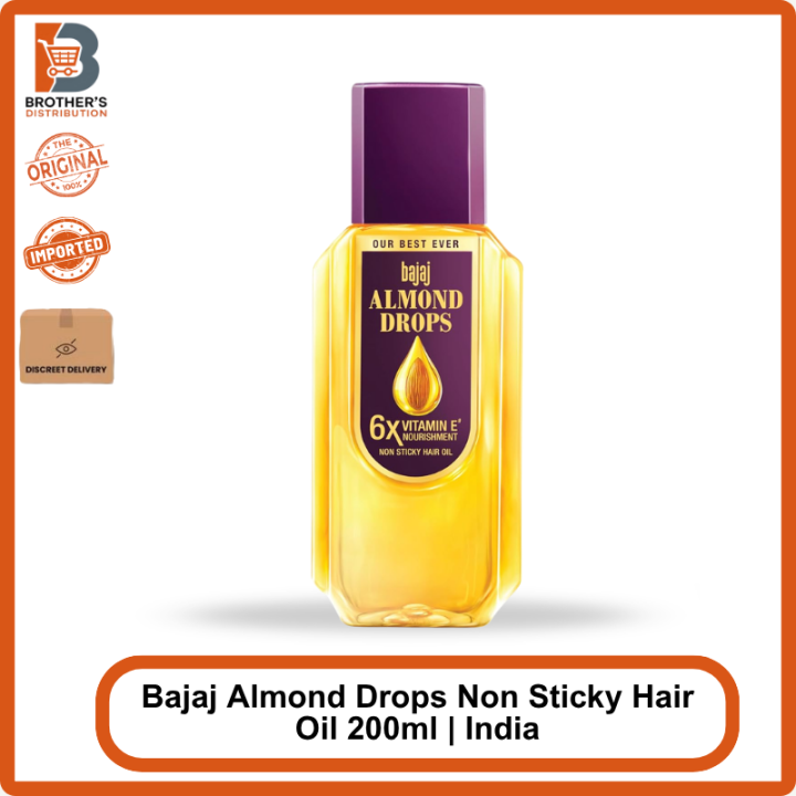 Bajaj Almond Drops Non Sticky Hair Oil 200ml | India