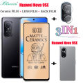 BLKNAIM (3IN1) For Huawei Nova 9SE Full screen matte ceramic membrane film Huawei Nova 9SE + carbon fiber back film + lens film. 