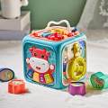 Baby Musical Toys Activity Cube Toy 6 in 1 Play Center Toy 6 Sided Activity Center for 12-18 Months Kids Birthday Gift 6 Month Old Baby Toys.