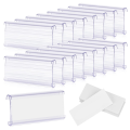 Wire Shelf Label Holders with 100 Paper Inserts,Wire Label Holder. 