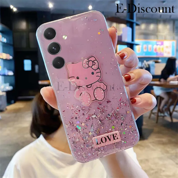 New%20Phone%20Case%20For%20Samsung%20Galaxy%20A15%20Cover%20Shiny%20Ring%20Covers%20Glitter%20Soft%20Transparent%20Kitty%20Stars%20Moon%20Girls%20for%20Samsung%20A15%20Case%20-%20Image%203