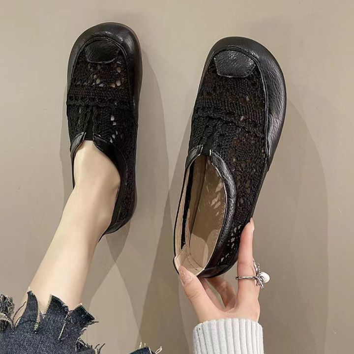 Summer%20New%20Sandals%20Mori%20Girl%20Artistic%20Closed%20Toe%20White%20Shoes%20Vintage%20Soft%20Sole%20Thin%20Shoes%20Women's%20Breathable%20Shoes%20Mesh%20Fisherman%20Shoes%20-%20Image%207