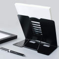 Desk Book Stand Metal Reading Rest Book Holder Angle Adjustable Stand Document Holder Portable Sturdy Lightweight(Black). 
