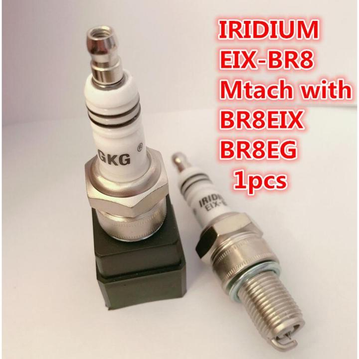 HOT GKG Iridiuum Spark Plug EIX-BR8 1pcs FOR BR8ES BR8EIX BR8EG BR8ECS BR8ES-11 IW01-24 IW24 W24ESR WR4CC WR4CP F8RC RN2C RN3C