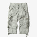 Dropsping Summer New Calf-Length Cargo Pants Men Cotton Casual Outdoor Trousers ckets Solid  Casual Pants For Man. 