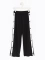 Wide Trousers with Buttons For Girls. 