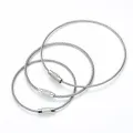 EDC Keychain Tag Rope Gadget Ring Key Keyring Stainless Steel Wire Cable Loop Screw Lock DIY Hand Tools. 