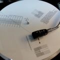 Calibration Plate , Anti-Sliding LP Vinyl Record Pickup Calibration Plate Distance Gauge Protractor Adjustment Tool Ruler for Turntable. 