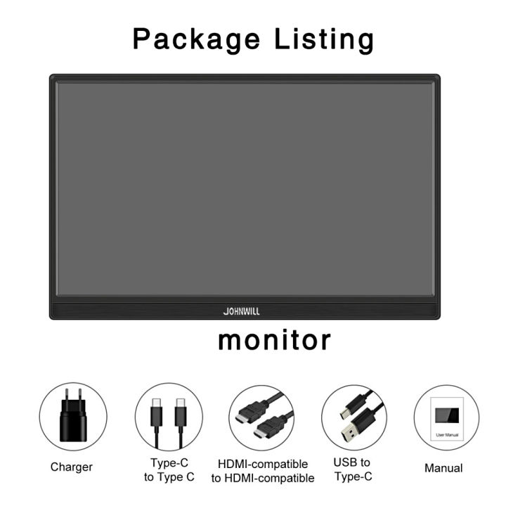Computer%20Monitor%2015.6/14%20Inch%20Portable%20Monitor%20Touchscreen%201080P%20IPS%20Panel%20Display%20For%20PC%20Gamer%20HDMI-Compatible%20Switch%20Laptop%20-%20Image%206