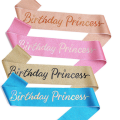 1Set Birthday Girl Tiara Crown Princess Crown With Birthday Sash Metal Princess Crown With Birthday Sash For Women Happy Birthday Party Supplies Pink.