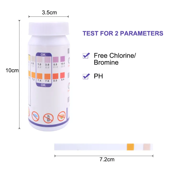 YIERYI%206%20in%201%20PH%20Test%20Strips%20Water%20Quality%20Test%20Strips%20Test%20PH/Chlorine/Bromine/Total%20Alkalinity/Cyanuric%20Acid%20for%20Aquarium%20Fish%20Tank%20Swimming%20Pools%20-%20Image%204