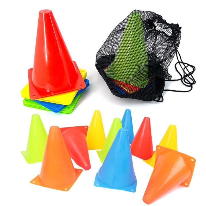 5 s18CM Sign Bucket 6Inch Barrier Football Road Flat Training Cone Roller Pile Springback Marking Cup Symbol Sports Accessories Protective Gear