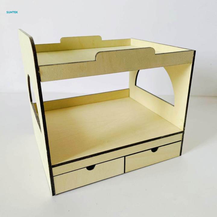 1:12 Dollhouse Double Bed for Building Fairy Garden Sand Table