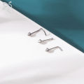 ZS 3-4pcs/lot G23 Titanium Nose Piercing Set 2/3MM Round CZ Crystal Nose Studs 20g Screw Bone L-Shaped Nostril Piercing Jewelry. 
