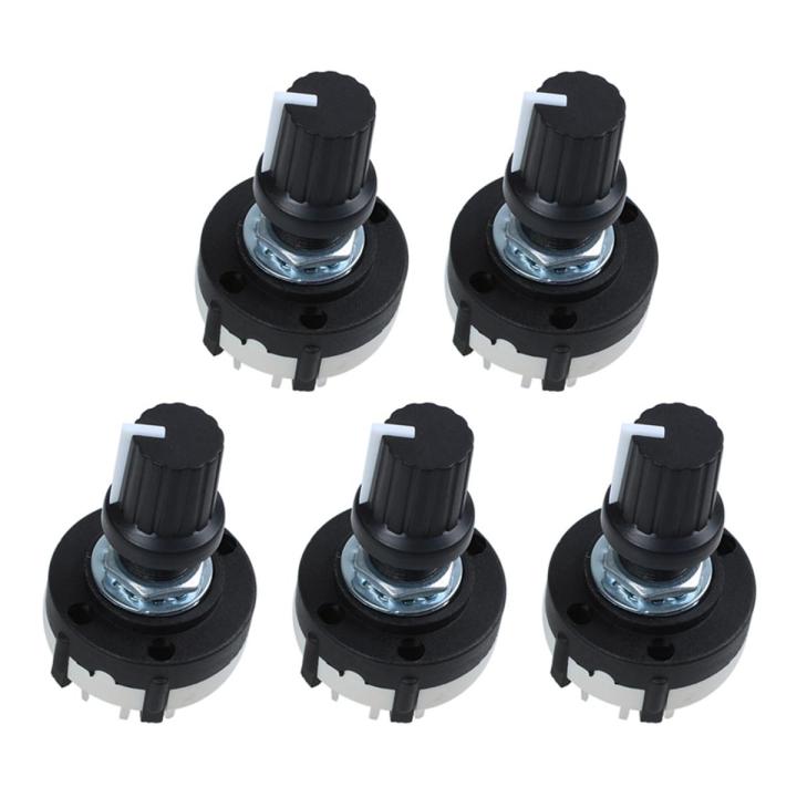 5X 3P4T 3 Pole 4 Position Single Wafer Band Selector Rotary Switch W Knob